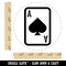 Playing Card Ace of Spades Rubber Stamp for Stamping Crafting Planners